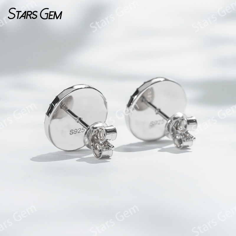 1.4mm Round Brilliant Cut Moissanite S925 Sterling Silver Diamond Stud Earrings