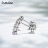 2.5mm & 2.75mm & 3mm Round Brilliant Cut Moissanite S925 Sterling Silver Diamond Stud Earrings