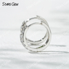 2.1mm Round Brilliant Cut Lab Grown Diamond 18K White Gold Diamond Earrings