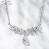 5×7mm Pear Cut Lab Grown Diamond 18K White Gold Diamond Necklace