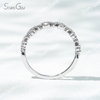 2mm Round Brilliant Cut Lab Grown Diamond 18K Gold Half circle Diamond Eternity Ring