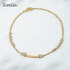 1.8×3mm Marquise Cut & 1.7mm and 2mm Round Brilliant Cut Lab Grown Diamond 18K Yellow Gold Diamond Bracelet