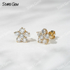Starsgem 3.2mm Round Brilliant Cut Lab Grown Diamond 18K Gold Diamond Stud Earrings