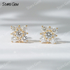 Starsgem 3.6mm Round Brilliant Cut Lab Grown Diamond 18K Yellow Gold Diamond Stud Earrings