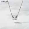 18K Solid Gold 6.45mm Round Brilliant Cut DEF VS Lab Grown Diamond Pendant Necklace