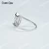 5×10mm Marquise Cut Moissanite Tension Set S925 Sterling Silver Solitaire Engagement Ring