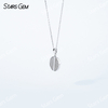 0.8mm Round Brilliant Cut Moissanite S925 Sterling Silver Diamond Pendant Necklace