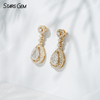 6.5×4.5mm Pear Cut Lab Grown Diamond 18K Gold Diamond Earrings