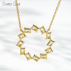 2.5×3.5mm Radiant Cut Yellow Lab Grown Diamond 18K Yellow Gold Diamond Pendant Necklace