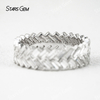 1.5×3.5mm Baguette Step Cut Moissanite S925 Sterling Silver Diamond Eternity Ring