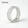 2×2mm Princess Cut Moissanite S925 Sterling Silver Diamond Eternity Rings