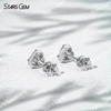 Starsgem Heart Shape Lab Diamond Earrings Jewelry 1.2ct Diamond per pair 18K Gold Lab Grown Diamond Stud Earrings
