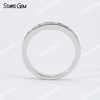 2×2mm Princess Cut Moissanite S925 Sterling Silver Diamond Eternity Ring