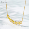 3×4.5mm Pear Cut Yellow Lab Grown Diamond 18K Yellow Gold Diamond Necklace