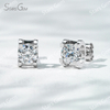 4mm & 5mm & 6.5mm Round Brilliant Cut Moissanite S925 Sterling Silver Diamond Stud Earrings