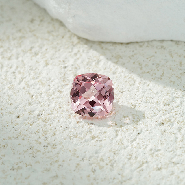 Cushion Cut Light Pink Padparadscha Color Lab Grown Gemstones