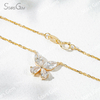 3.6×7mm Marquise Cut & 3×5mm Pear Cut Lab Grown Diamond 18K Gold Diamond Pendant Necklace