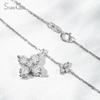 4.5mm Round Brilliant Cut Lab Grown Diamond 18K White Gold Diamond Pendant Necklace