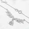 5×7mm Pear Cut Lab Grown Diamond 18K White Gold Diamond Necklace