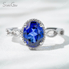 7×9mm Oval Cut Lab Gemstones With Winding Band 18K Gold Solitaire Engagement Ring