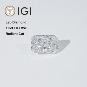 Starsgem Radiant Cut IGI Certificated Diamond D E VS VVS 1.0ct Loose Diamond 1 carat Lab Grown Diamond