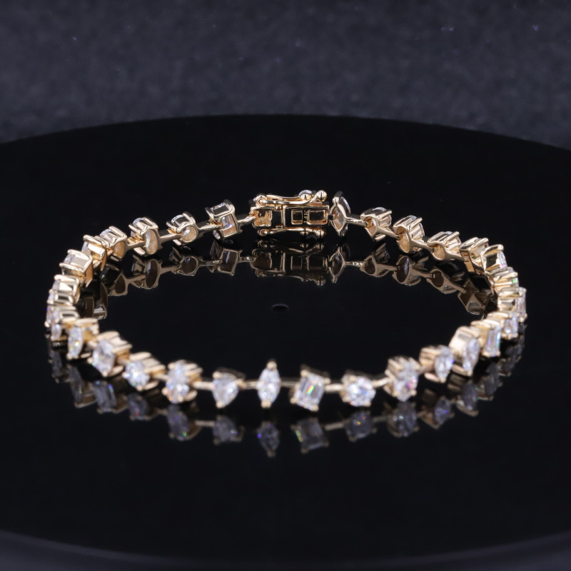 Starsgem Group Order Lab grown diamond fancy diamond tennis bracelet 