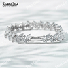 18K White Gold Fancy Shape 3×6mm Marquise Cut Lab Grown Diamond Bracelet
