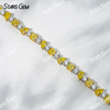 18K White Gold Fancy Shape Lab Grown Diamond Bracelet