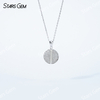 0.8mm Round Brilliant Cut Moissanite S925 Sterling Silver Diamond Pendant Necklace