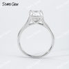 7×9mm Cushion Cut Moissanite S925 Sterling Silver Pave Engagement Ring