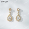 6.5×4.5mm Pear Cut Lab Grown Diamond 18K Gold Diamond Earrings