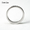 2×2mm Princess Cut Moissanite S925 Sterling Silver Diamond Eternity Rings