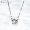 5.19mm Round Brilliant Cut Lab Grown Diamond Bezel Set PT950 Diamond Pendant Necklace