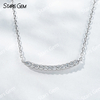 2mm Round Brilliant Cut Moissanite S925 Sterling Silver Diamond Pendant Necklace