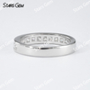 2×2mm Princess Cut Moissanite S925 Sterling Silver Diamond Eternity Ring