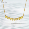 3×4.5mm Pear Cut Yellow Lab Grown Diamond 18K Yellow Gold Diamond Necklace