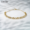 18K Yellow Gold with Round Brilliant Cut Lab Grown Diamond Bracelet