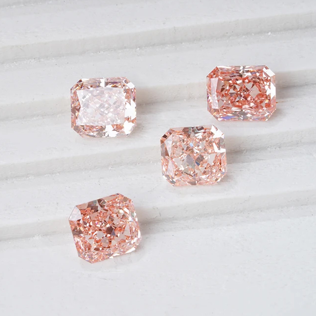 Vivid Pink Radiant Cut VS Lab Grown Diamond with IGI