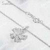 3.5×5.5mm Pear Cut Lab Grown Diamond Petals Shape Design 18K Gold Diamond Pendant Necklace