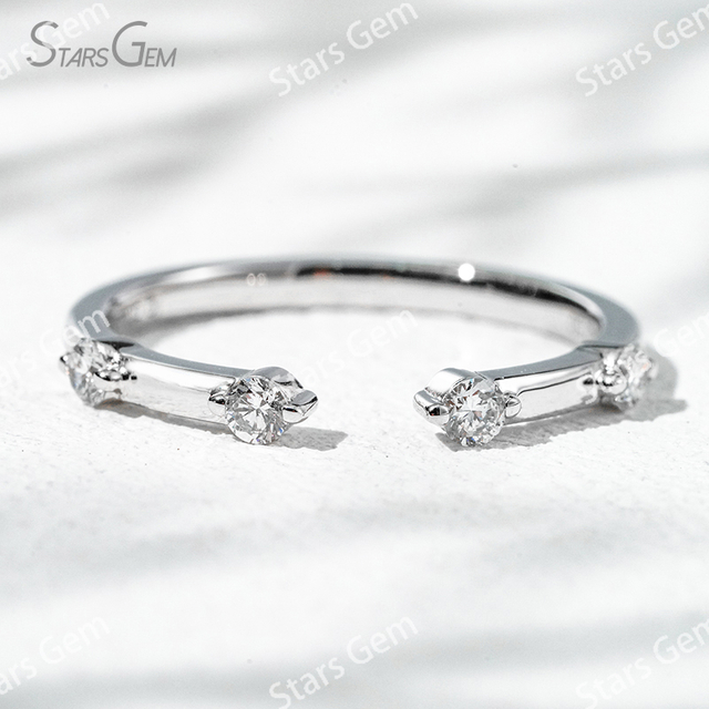 2.3mm Round Brilliant Cut Lab Grown Diamond 18K Gold Diamond Ring