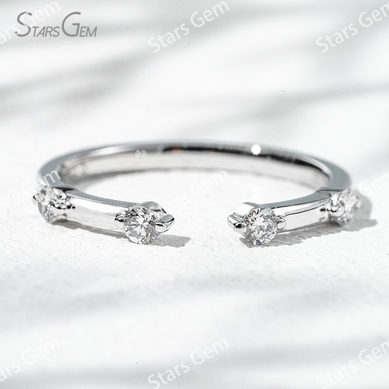 2.3mm Round Brilliant Cut Lab Grown Diamond 18K Gold Diamond Ring