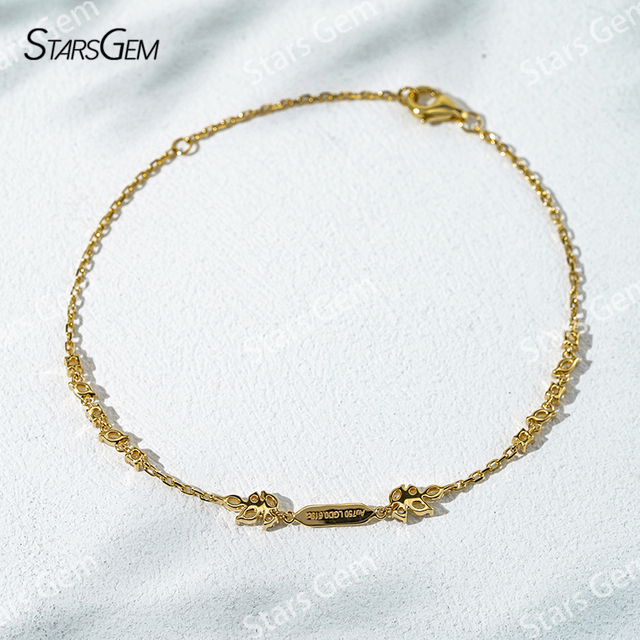 1.8×3mm Marquise Cut & 1.7mm and 2mm Round Brilliant Cut Lab Grown Diamond 18K Yellow Gold Diamond Bracelet