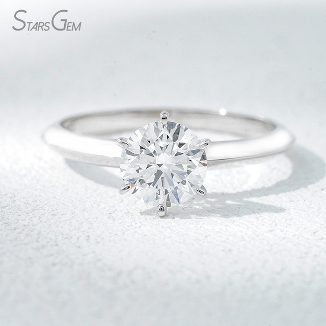 18K Gold 1.1ct Round Brilliant Cut Lab Grown Diamond Solitaire Engagement Ring