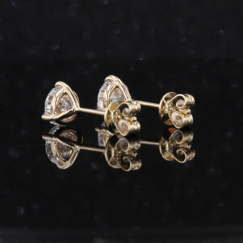 18K Yellow Gold Martini Set 1 Carat T.W Lab Grown Diamond Earring