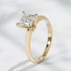 IGI Certified Ring 14K Yellow Gold 2.0 carat Princess Shaped Lab Diamond Solitaire Engagement Ring