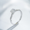 18K White Gold 1 carat Cushion Cut Lab Diamond Vintage Infinity Twisted Engagement Ring