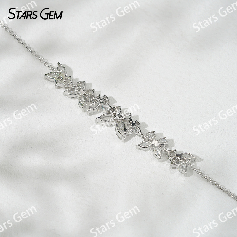 18K White Gold Bangles Butterfly Shape Lab Grown Diamond Bracelets