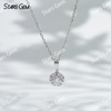 18K White Gold Necklaces 3.2mm DEF VS Round Brilliant Cut Lab Grown Diamond Pendant Necklace