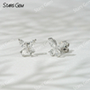 Starsgem 3×6mm Marquise Cut & 3×4mm Pear Cut Lab Grown Diamond Butterfly Shape 18K Gold Diamond Stud Earrings