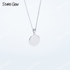 0.8mm Round Brilliant Cut Moissanite S925 Sterling Silver Diamond Pendant Necklace